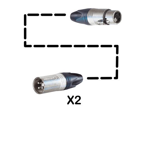 Split XLR F -> 2 XLR M (Y-split)